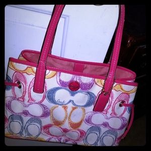 Genuine Coach med handbag, some light stains